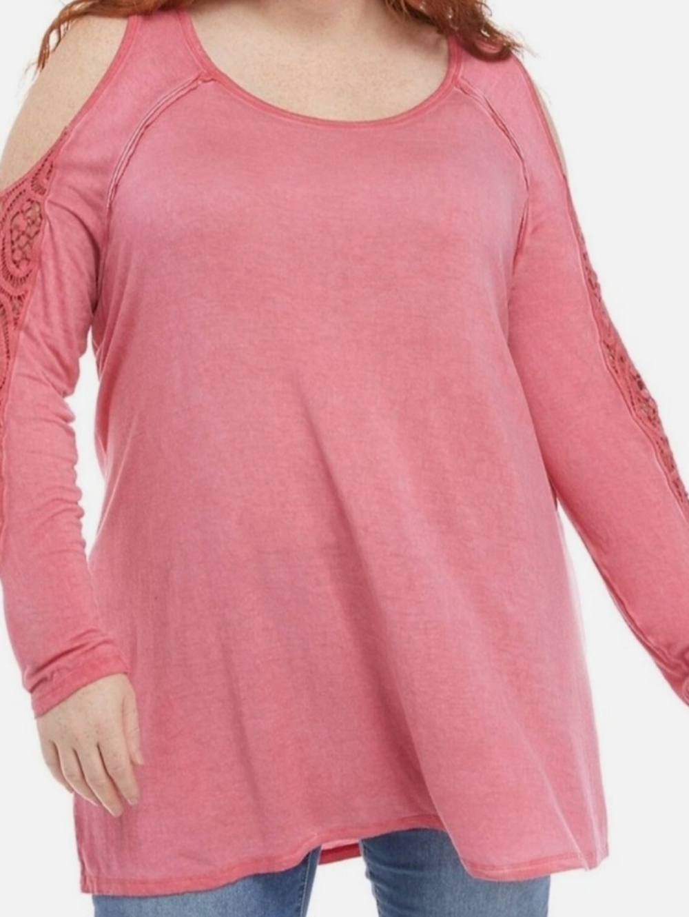 NWT Love, Fire Sz 1x Cold-Shoulder Long Sleeve Tunic